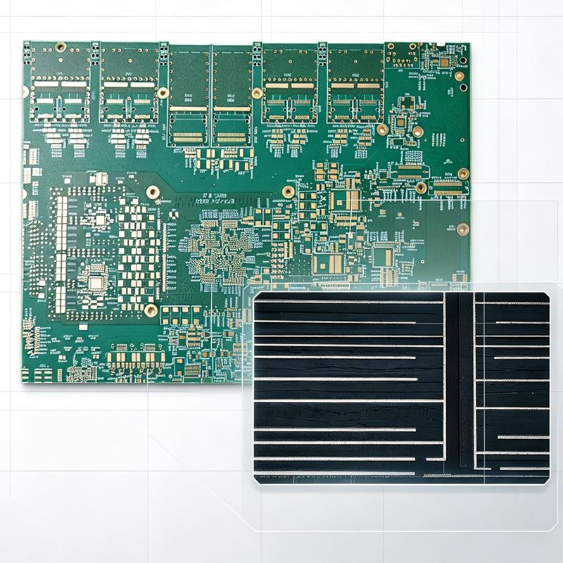 22-Qatlamli aralash laminatsiyalangan PCB va 2-darajali HDI